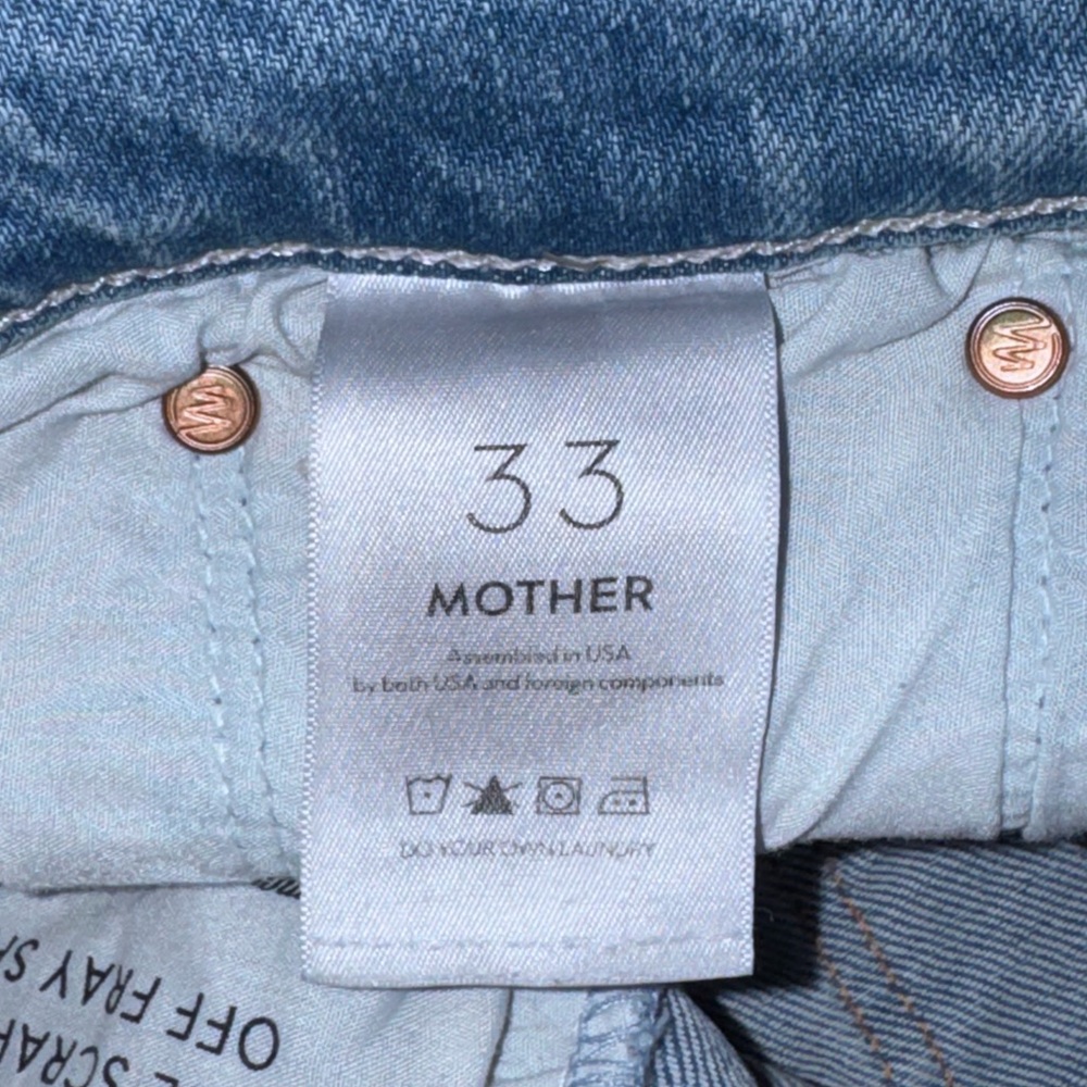 MOTHER The Scrapper Cut Off Fray Short Camera Obscura Denim Shorts Women’s 33 - Picture 11 of 13